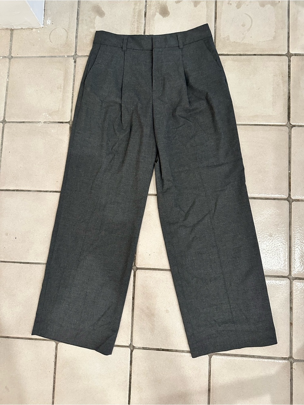 The Gap - Charcoal Gray Pleated Dress Pants
